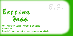 bettina hopp business card